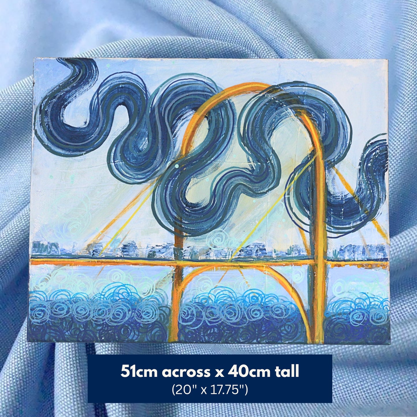 'Water under the bridge' - Original acrylic painting on canvas