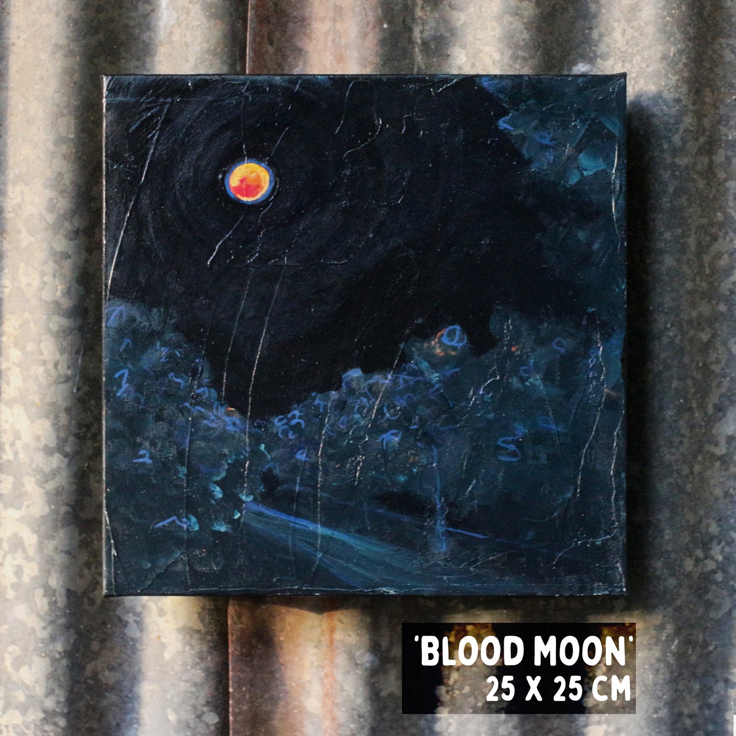 'Blood Moon' - Original acrylic painting