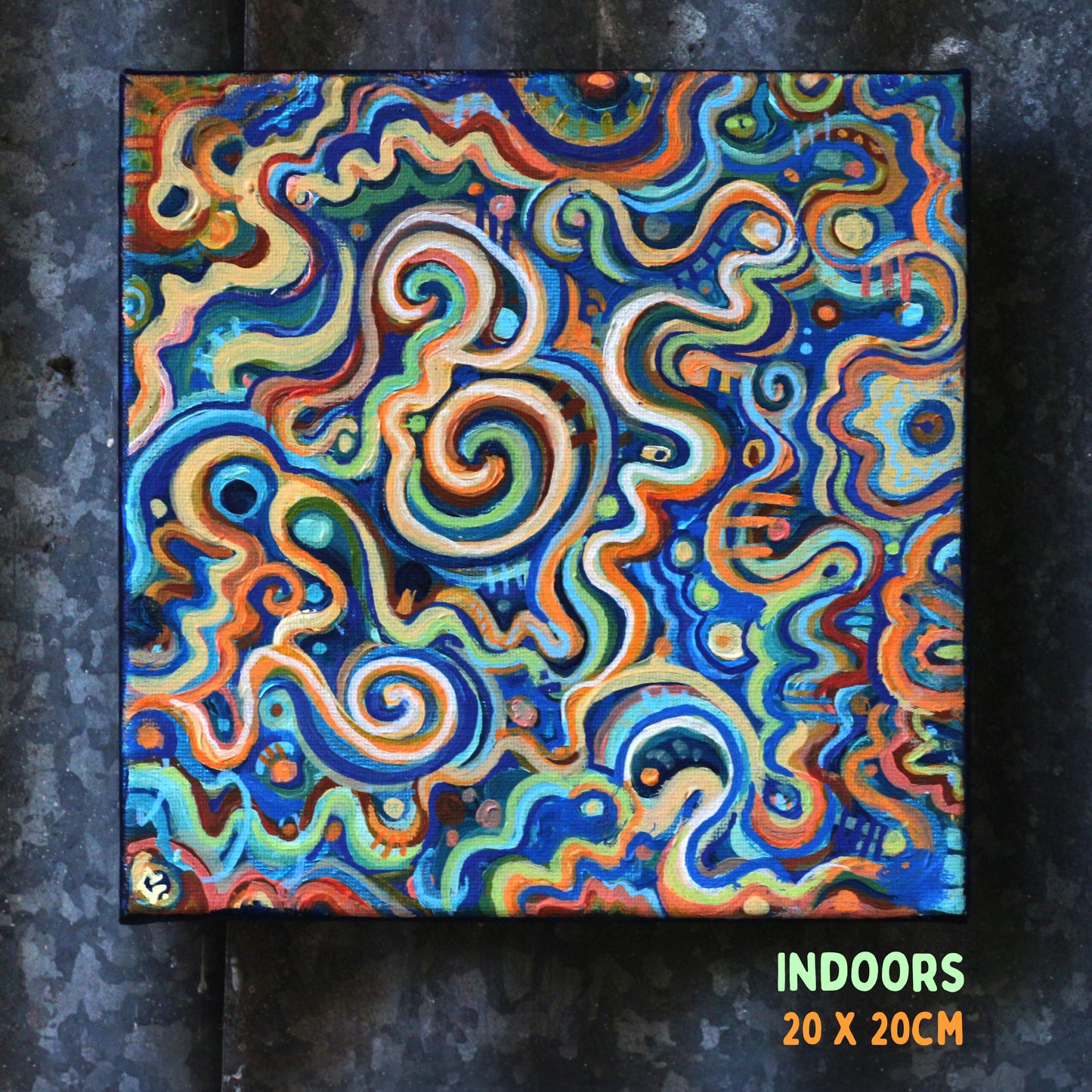 'Indoors' - Original acrylic painting