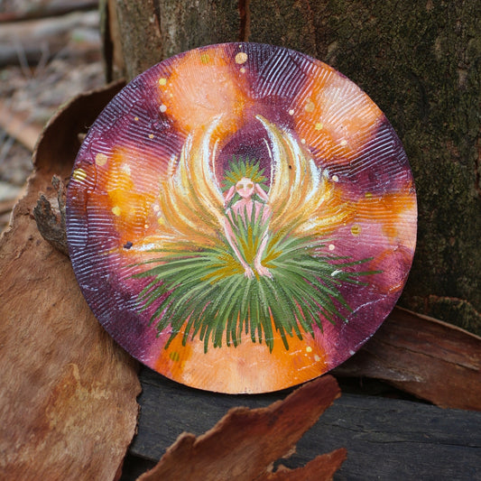 'Basket Grass Baby' - Original mixed media on plaster