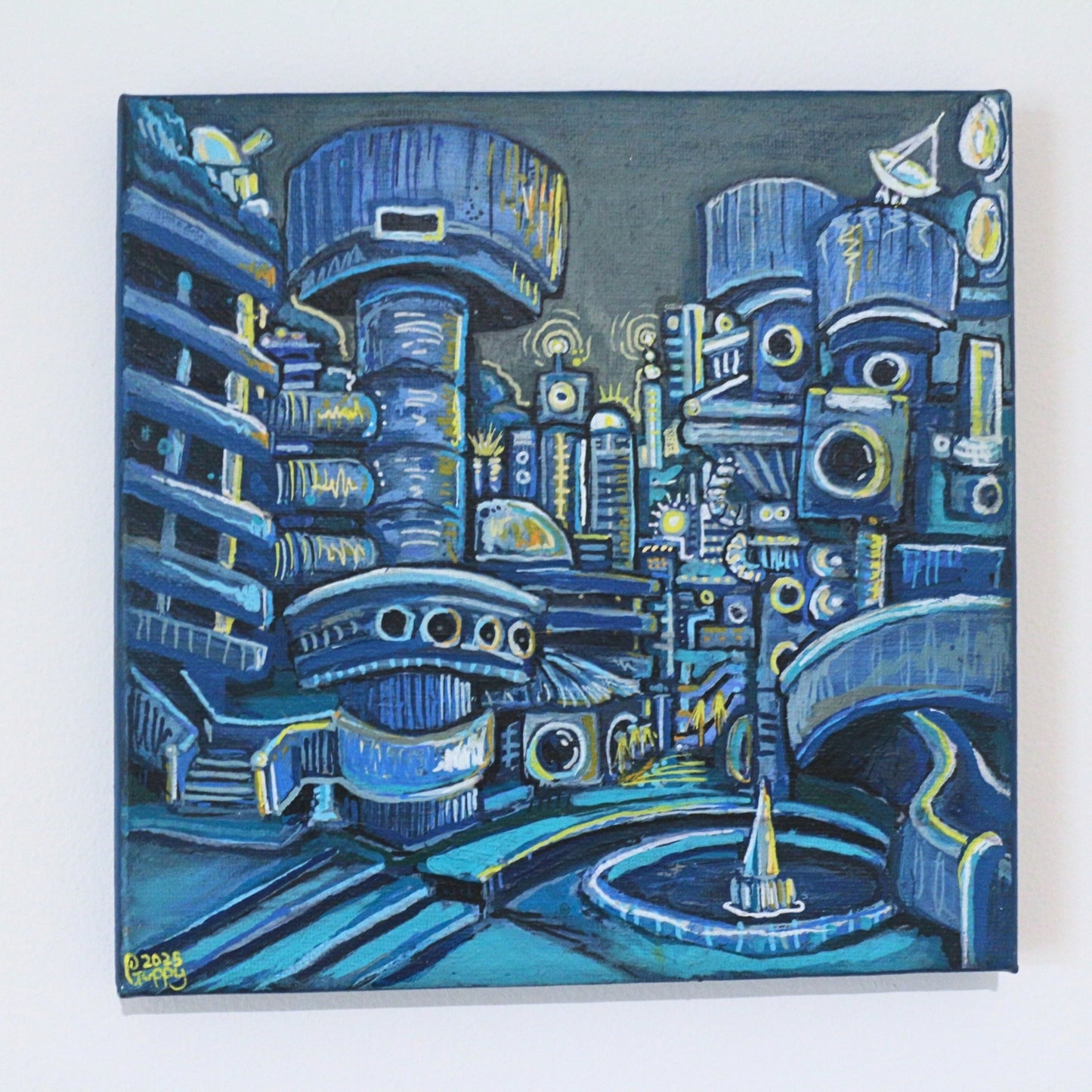 'What if we kept the gills?' - Original acrylic painting on canvas