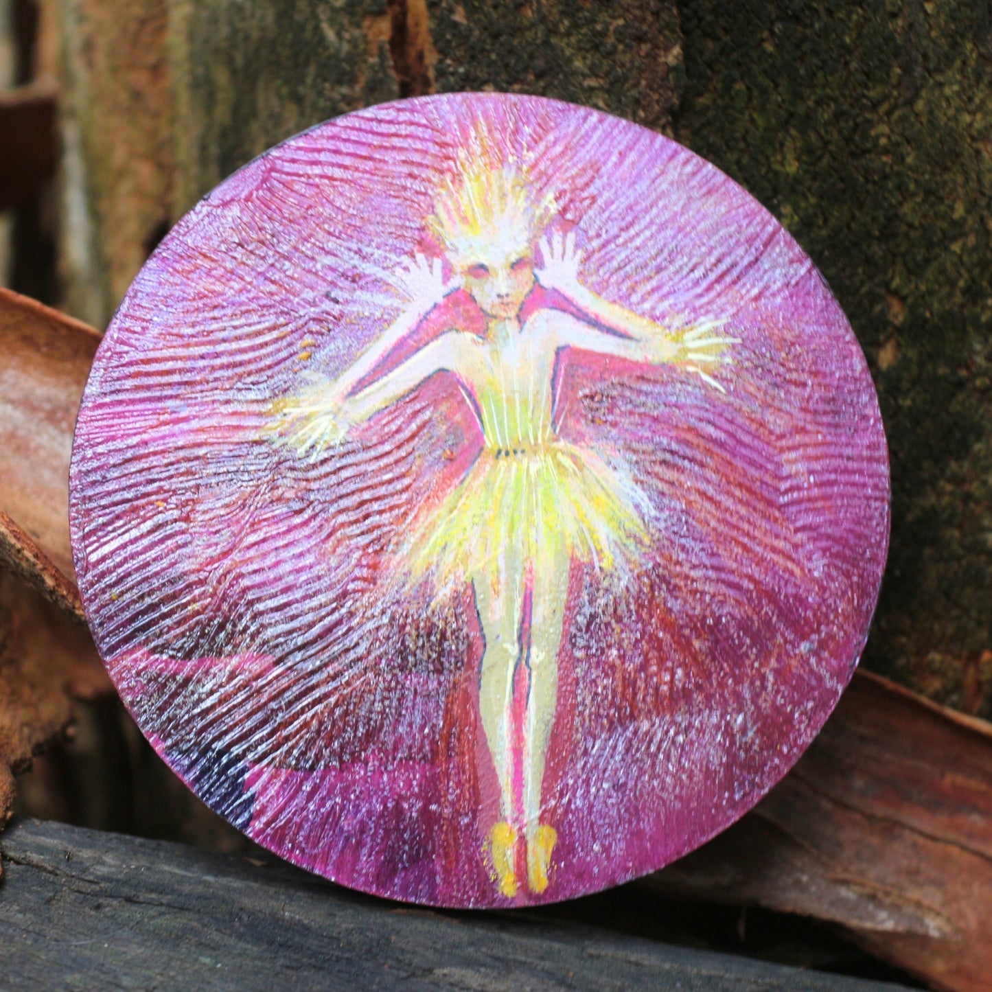 'Eucalyptus Ballerina' - Original mixed media on plaster