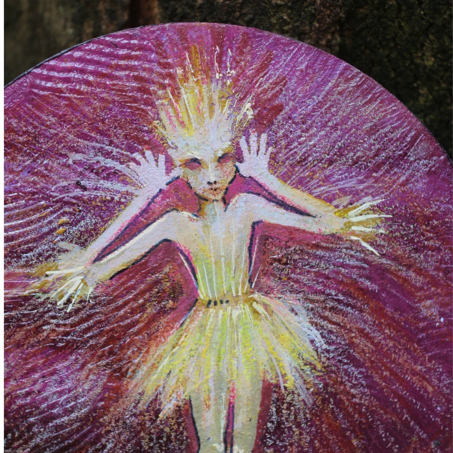 'Eucalyptus Ballerina' - Original mixed media on plaster