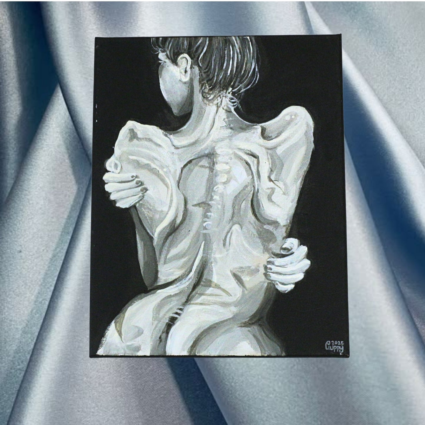 'By the scale' - Original acrylic painting on canvas