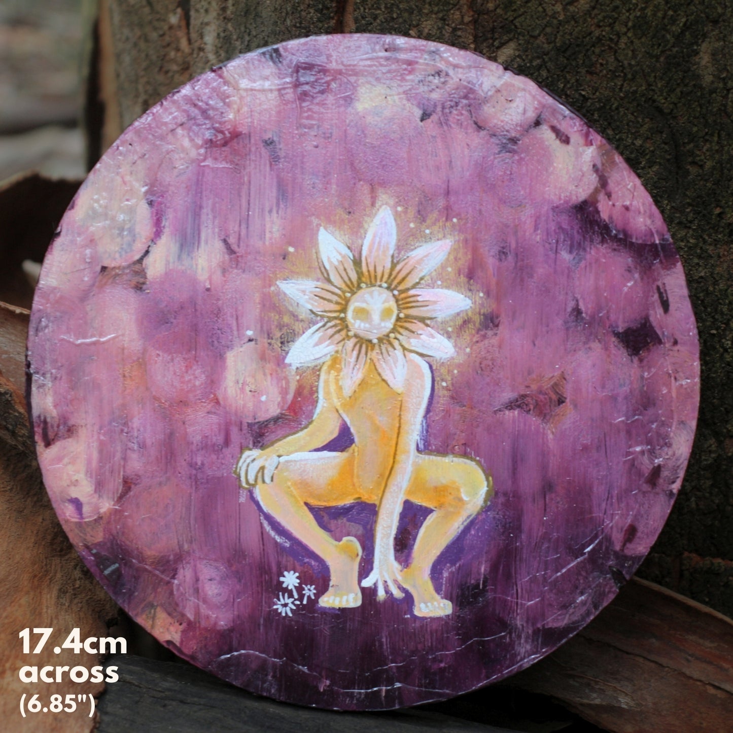 'Geraldton Wax Flower Fae' - Original mixed media on plaster