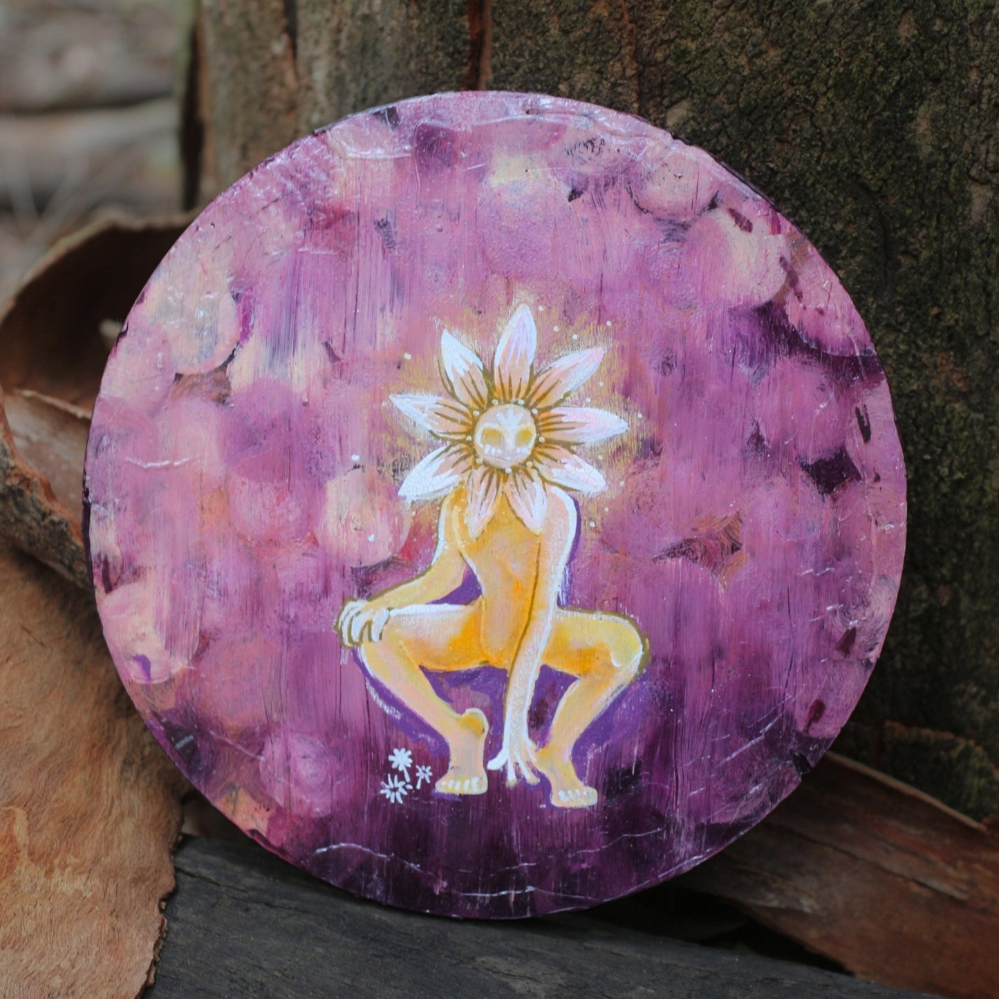 'Geraldton Wax Flower Fae' - Original mixed media on plaster