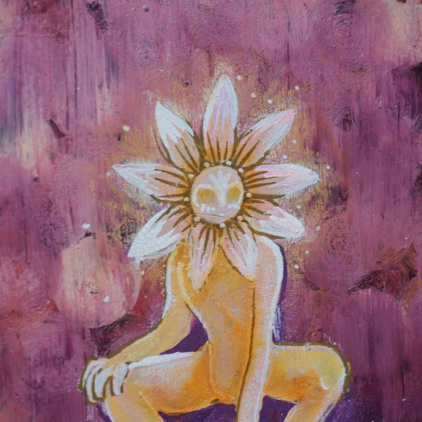 'Geraldton Wax Flower Fae' - Original mixed media on plaster