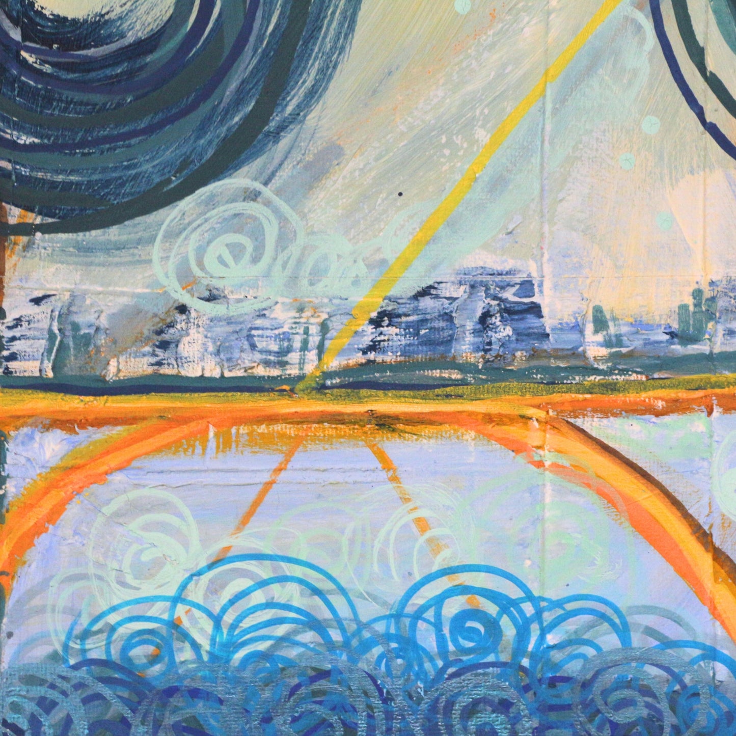 'Water under the bridge' - Original acrylic painting on canvas