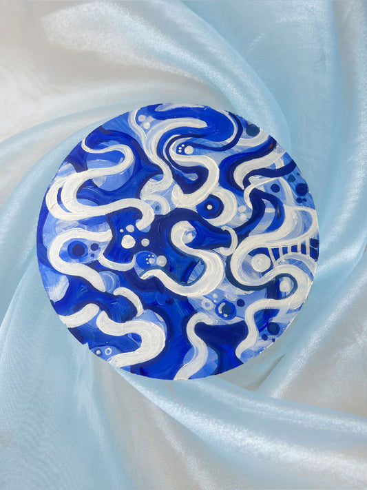 ‘Self-Regulation’ - Original acrylic paint & multi media plaster disc