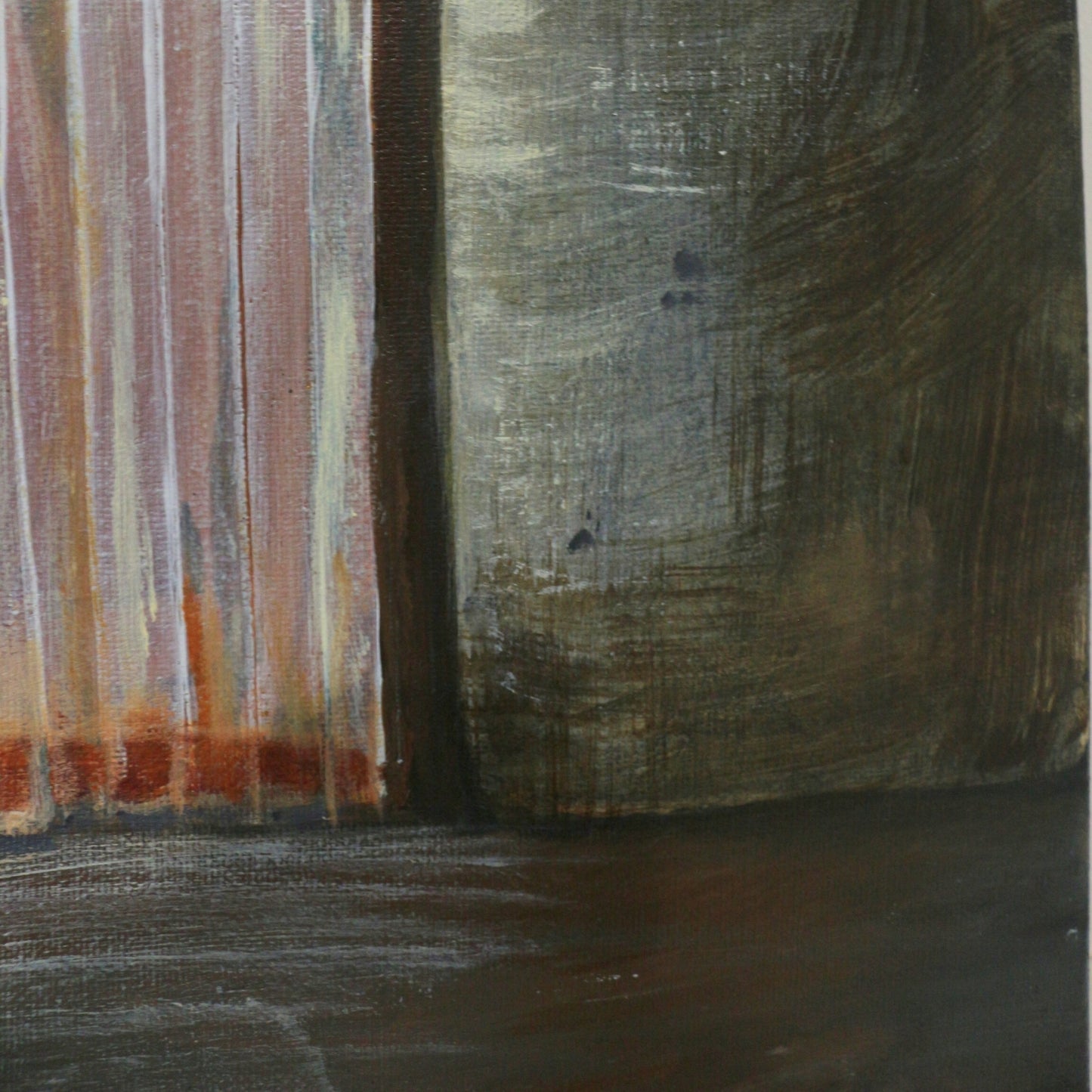 'Behind the curtain' - Original acrylic painting on canvas