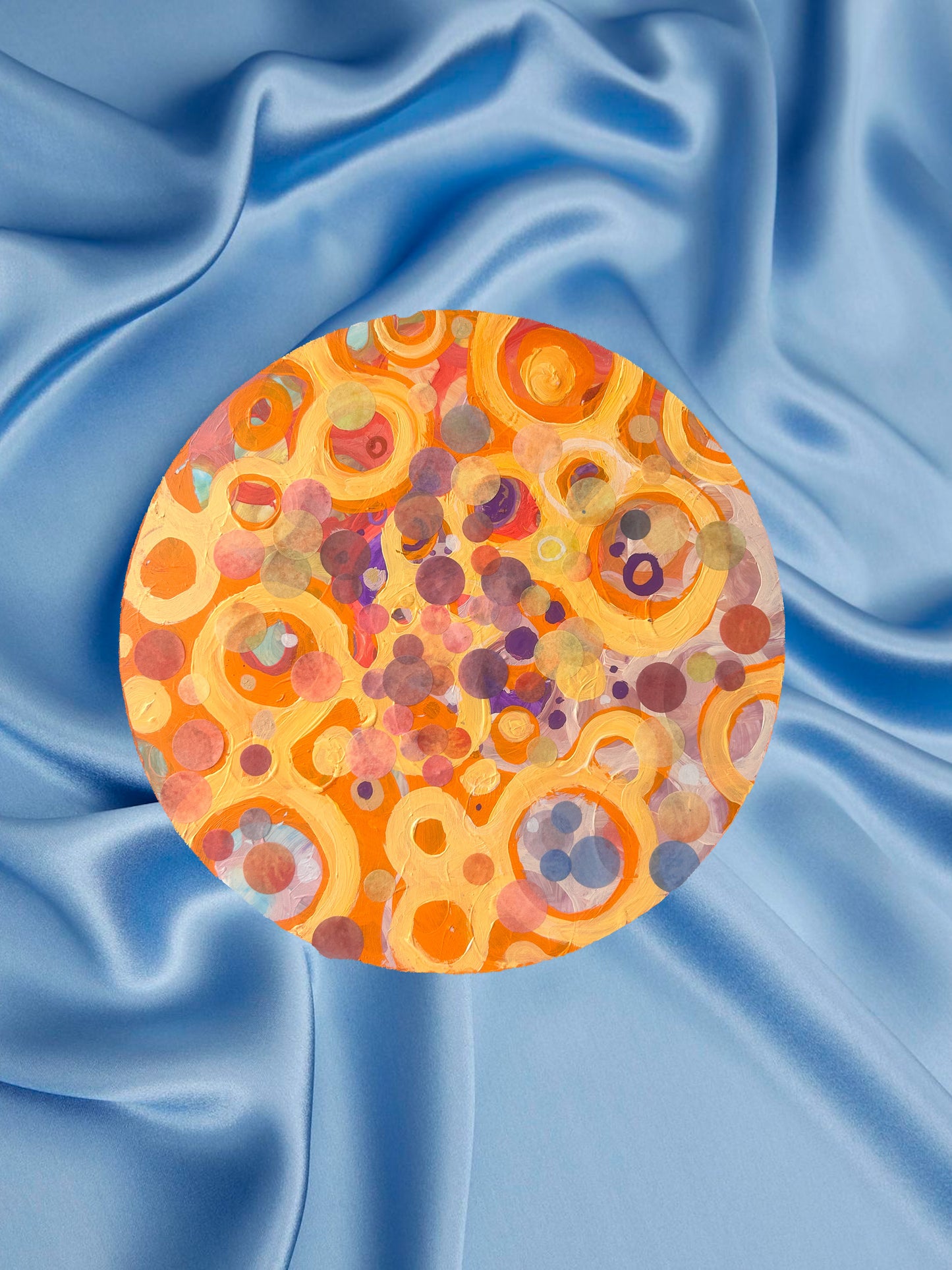 ‘How it all feels’ - Original acrylic paint & multi media plaster disc