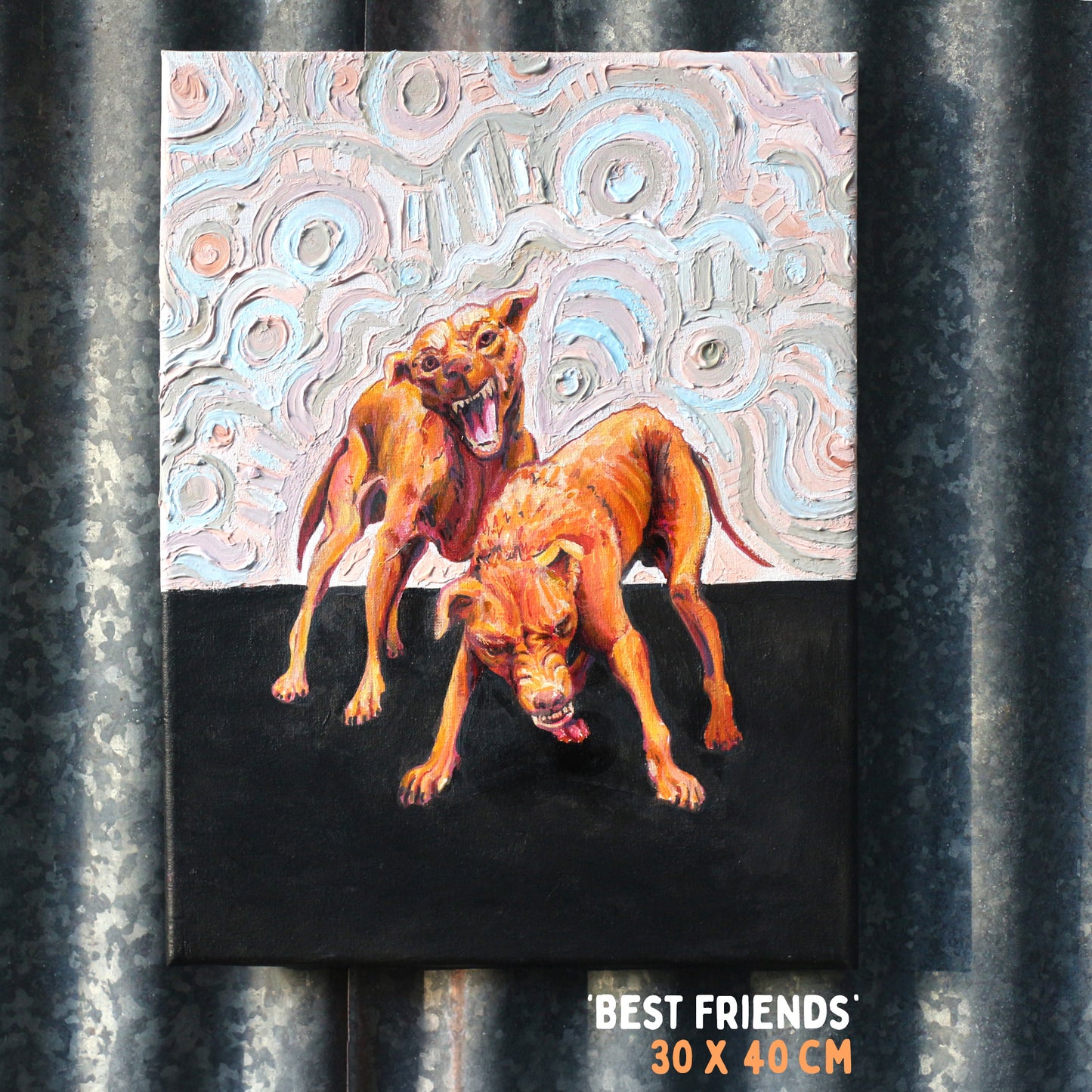 'Best Friends' - Original acrylic painting