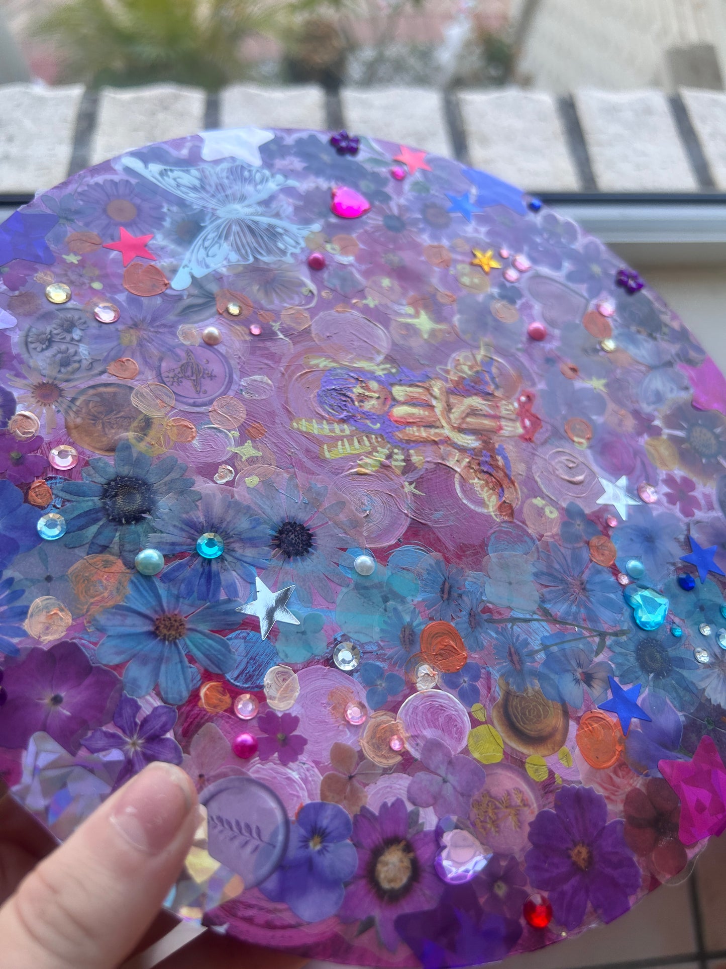 ‘Inner fairy’ - Original mixed media collage + acrylic paint