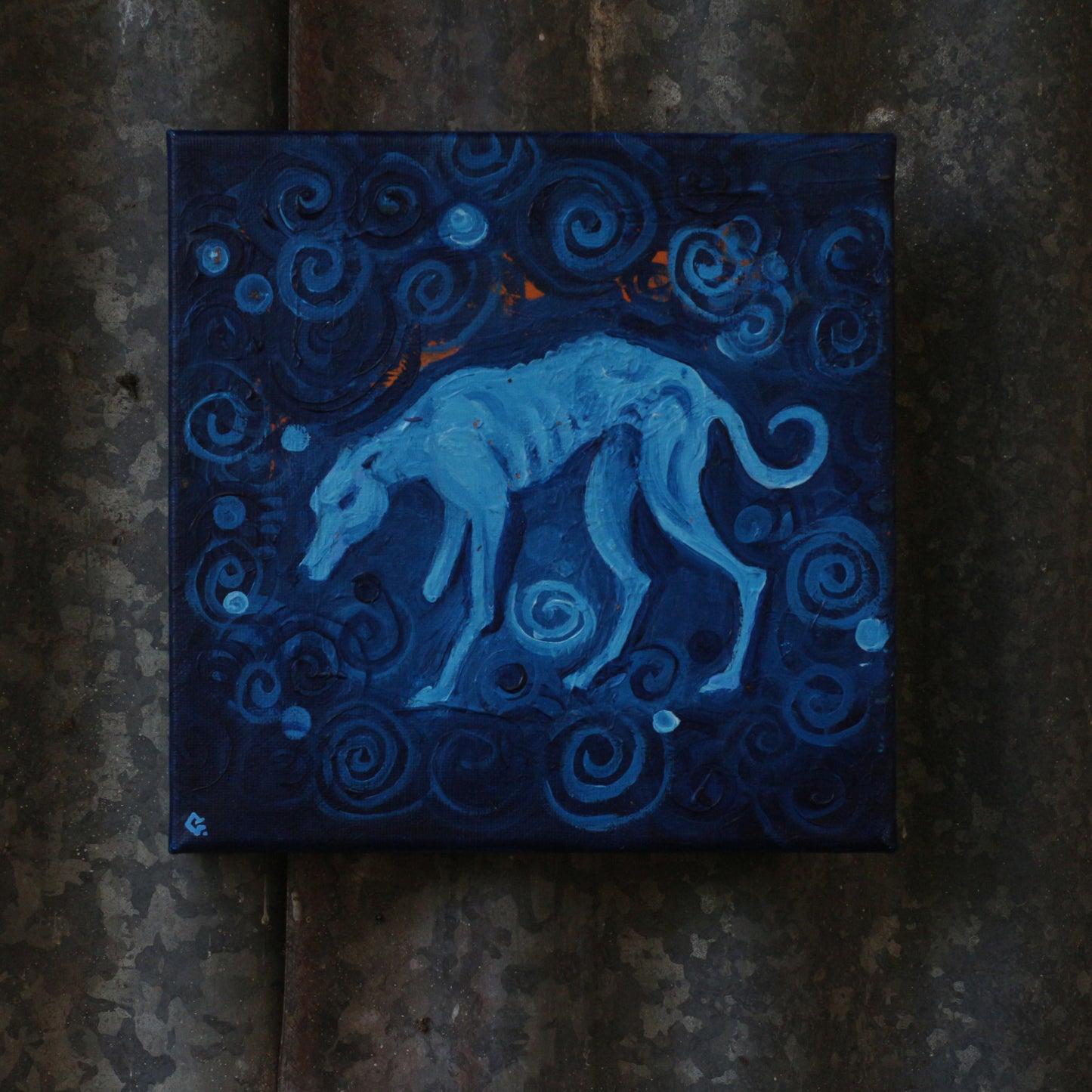 'Grieving, Starving' - Original acrylic painting