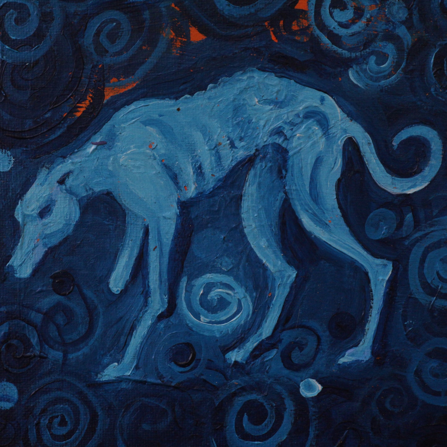 'Grieving, Starving' - Original acrylic painting