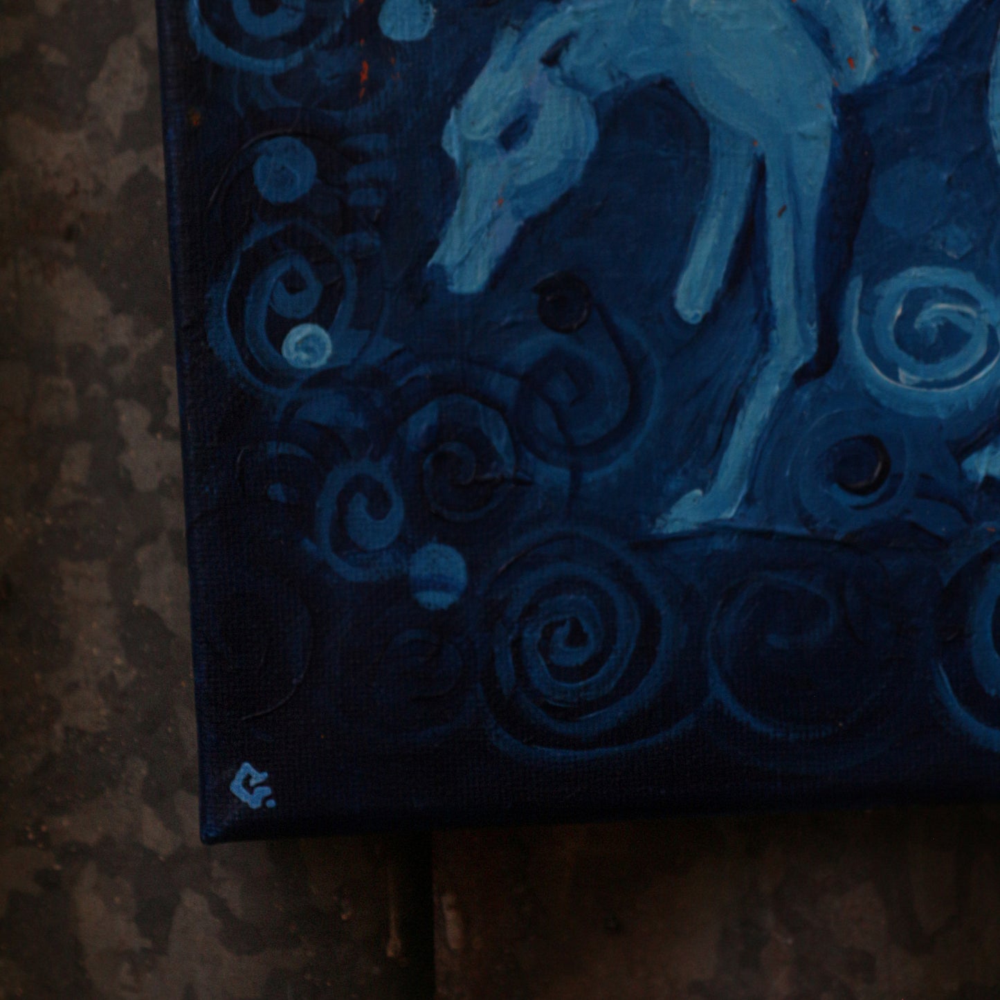 'Grieving, Starving' - Original acrylic painting