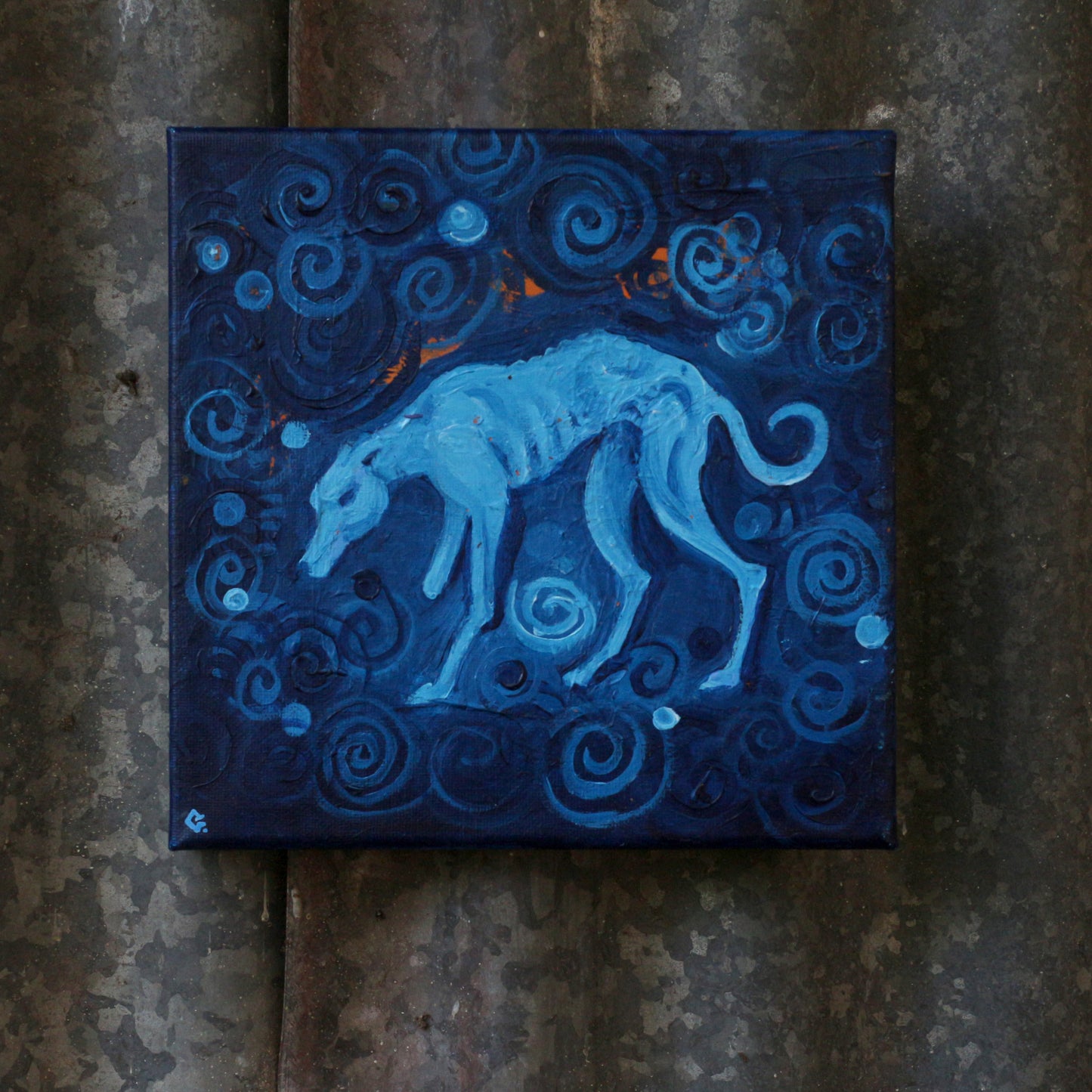 'Grieving, Starving' - Original acrylic painting