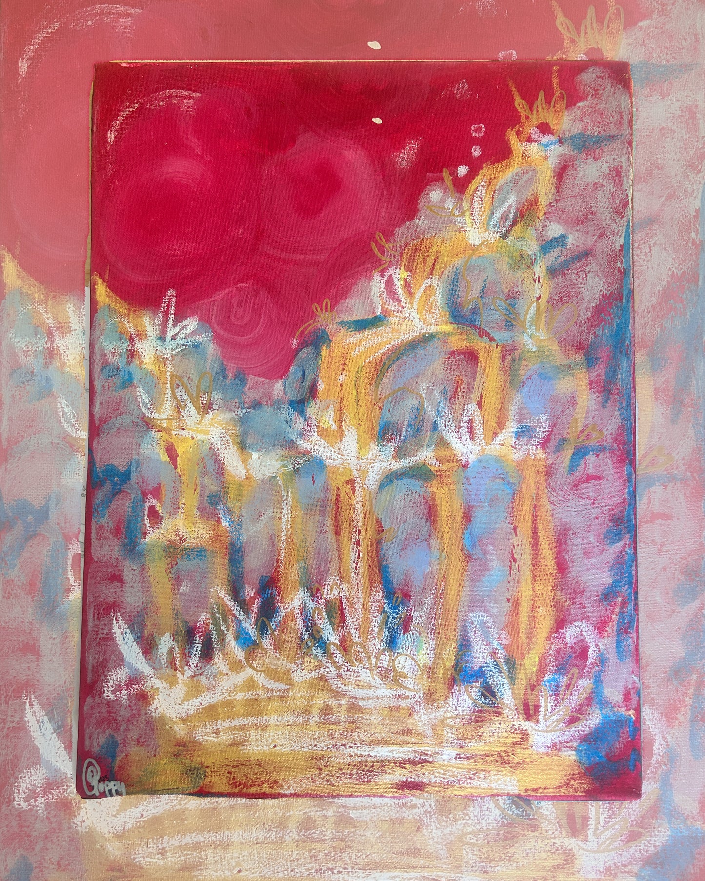 Heavens Gate - Original acrylic & oil stick painting