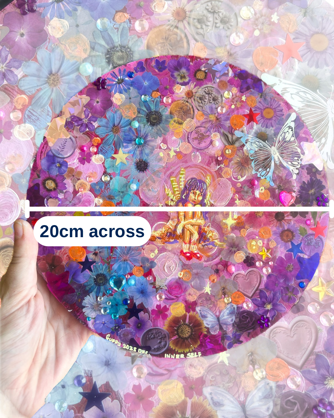 ‘Inner fairy’ - Original mixed media collage + acrylic paint