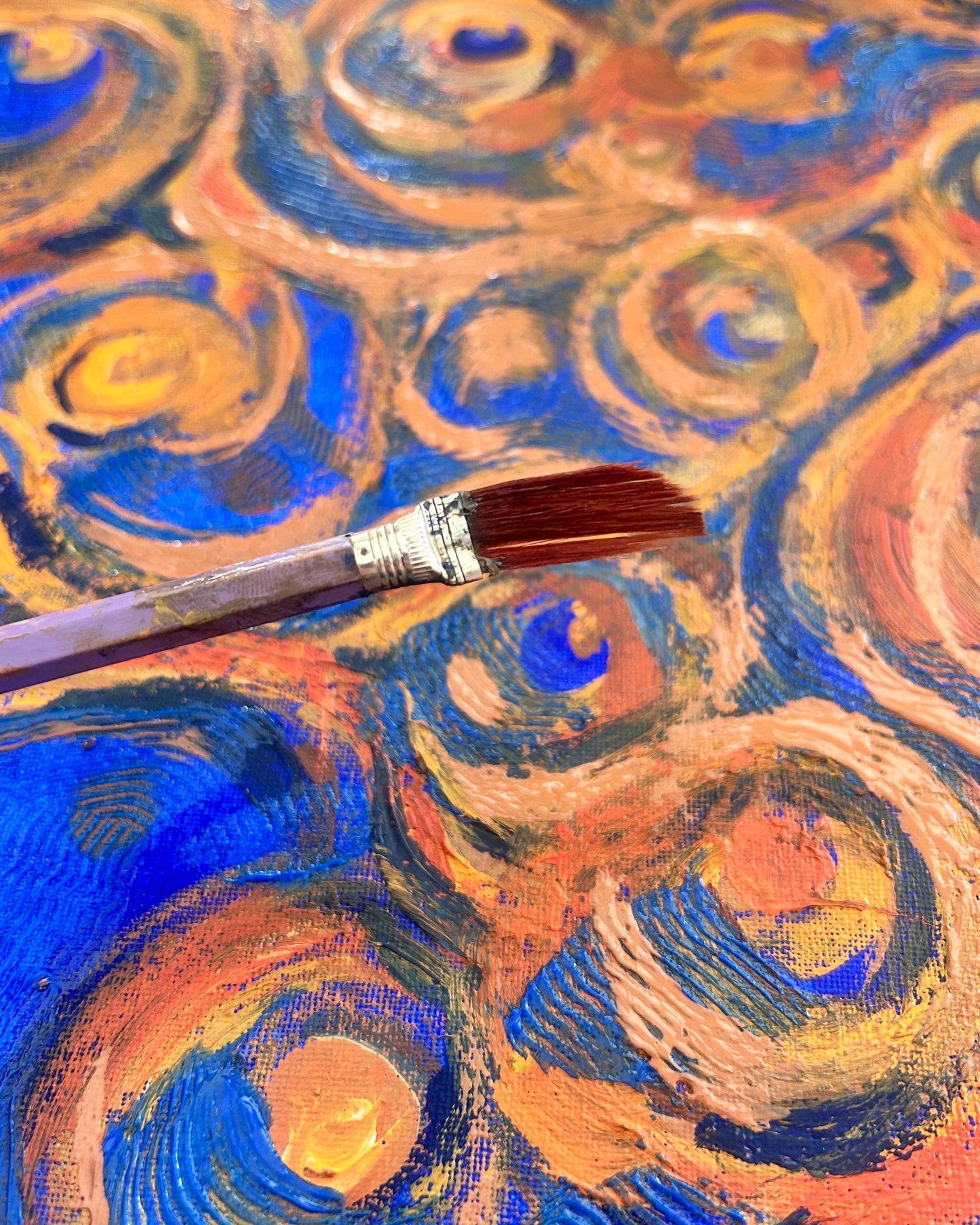 Miscommunication - Original textured acrylic painting