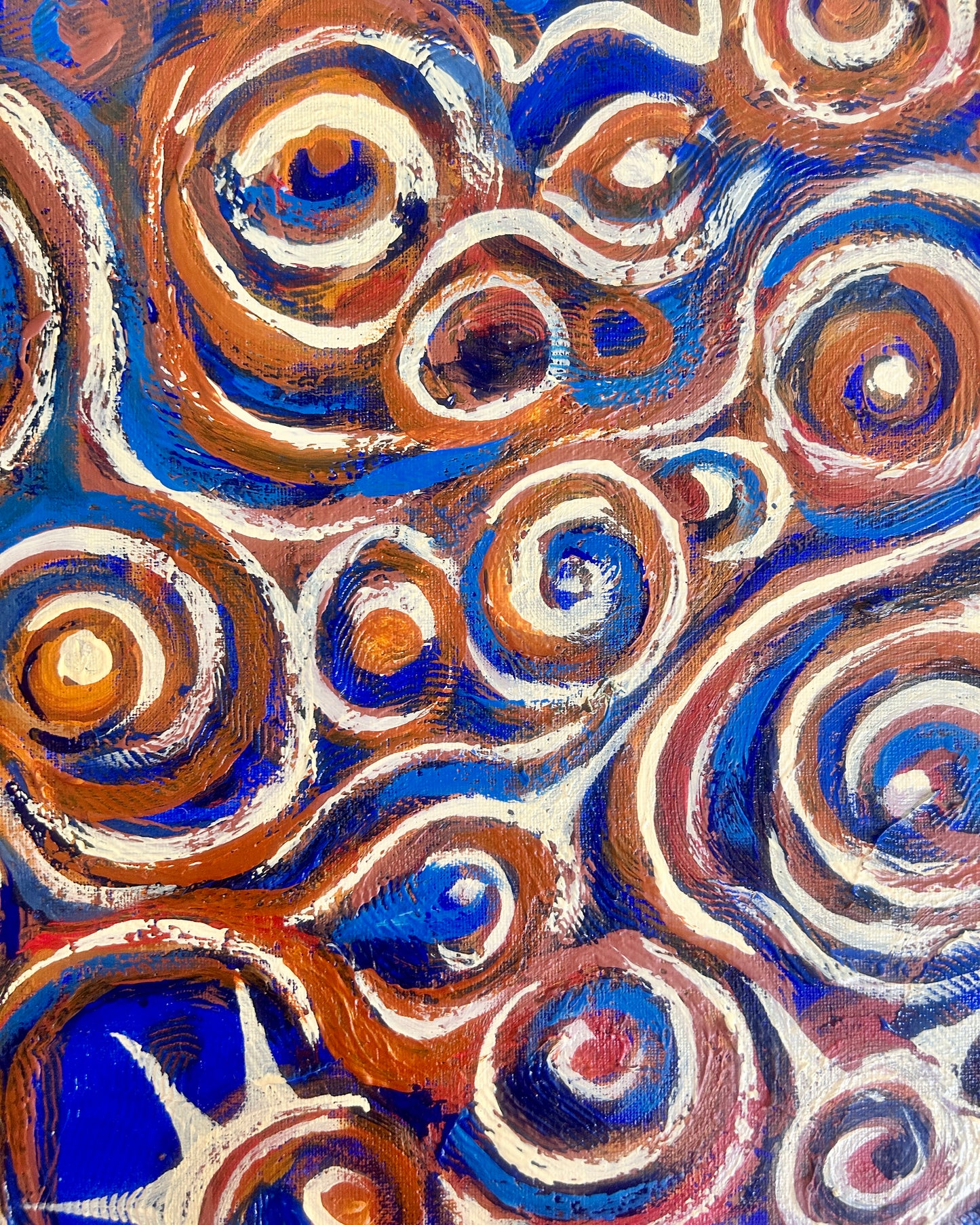 Miscommunication - Original textured acrylic painting