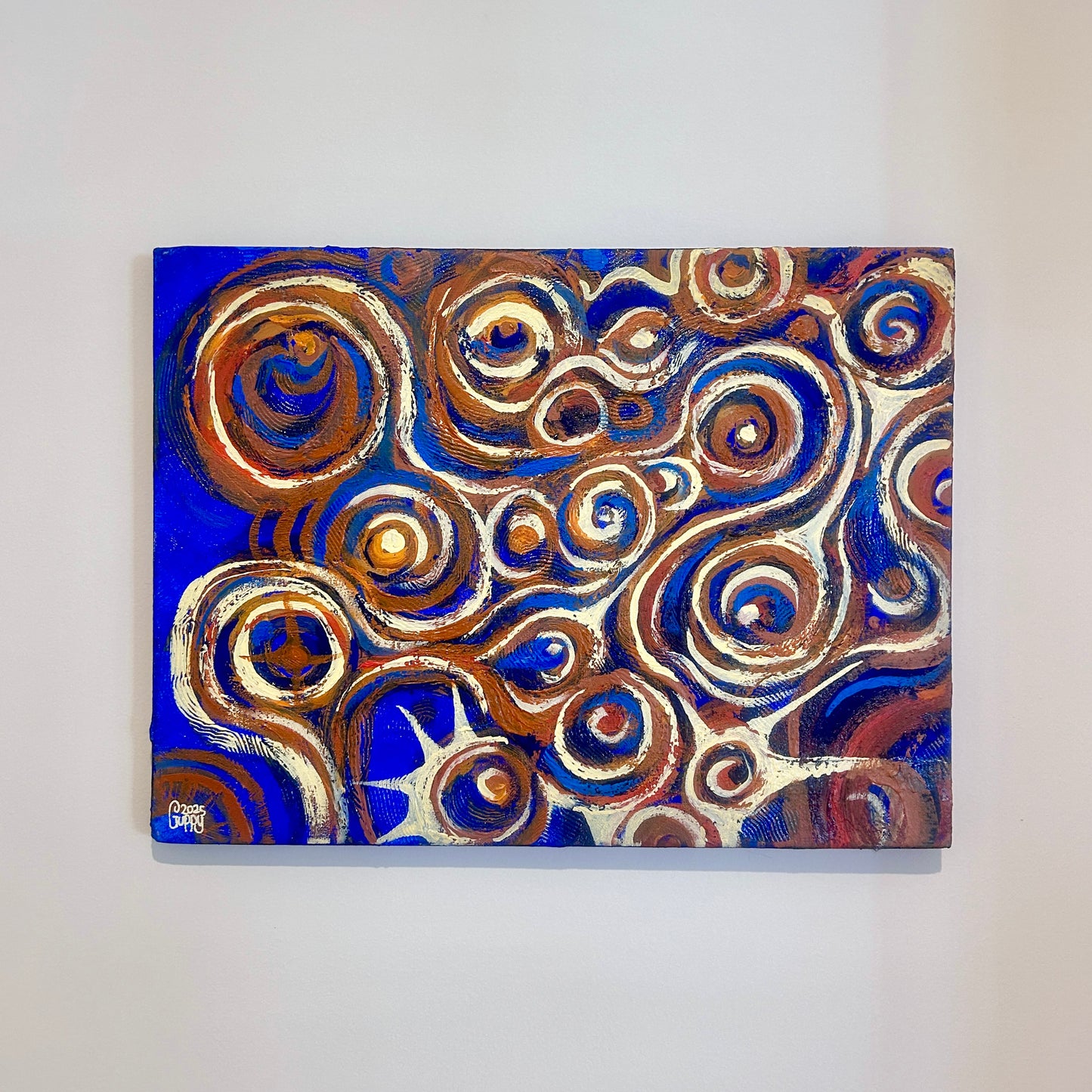 Miscommunication - Original textured acrylic painting