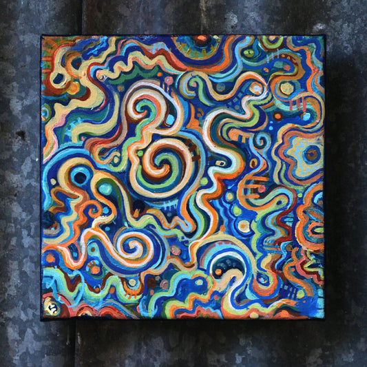 'Indoors' - Original acrylic painting