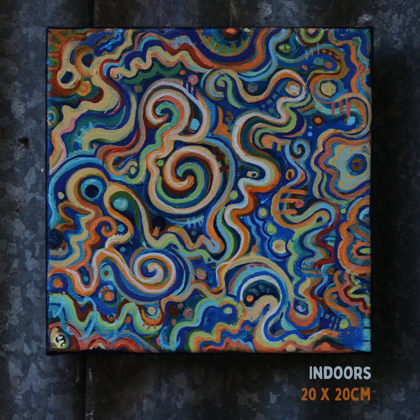 'Indoors' - Original acrylic painting