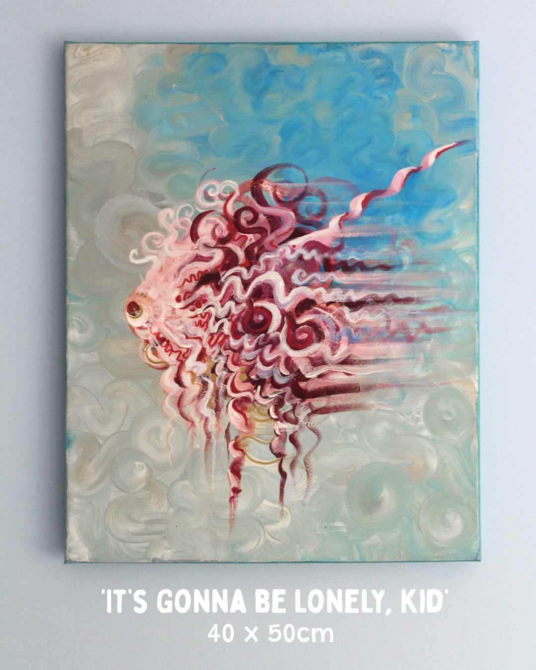 'It's gonna be lonely, kid' - Original acrylic painting on canvas
