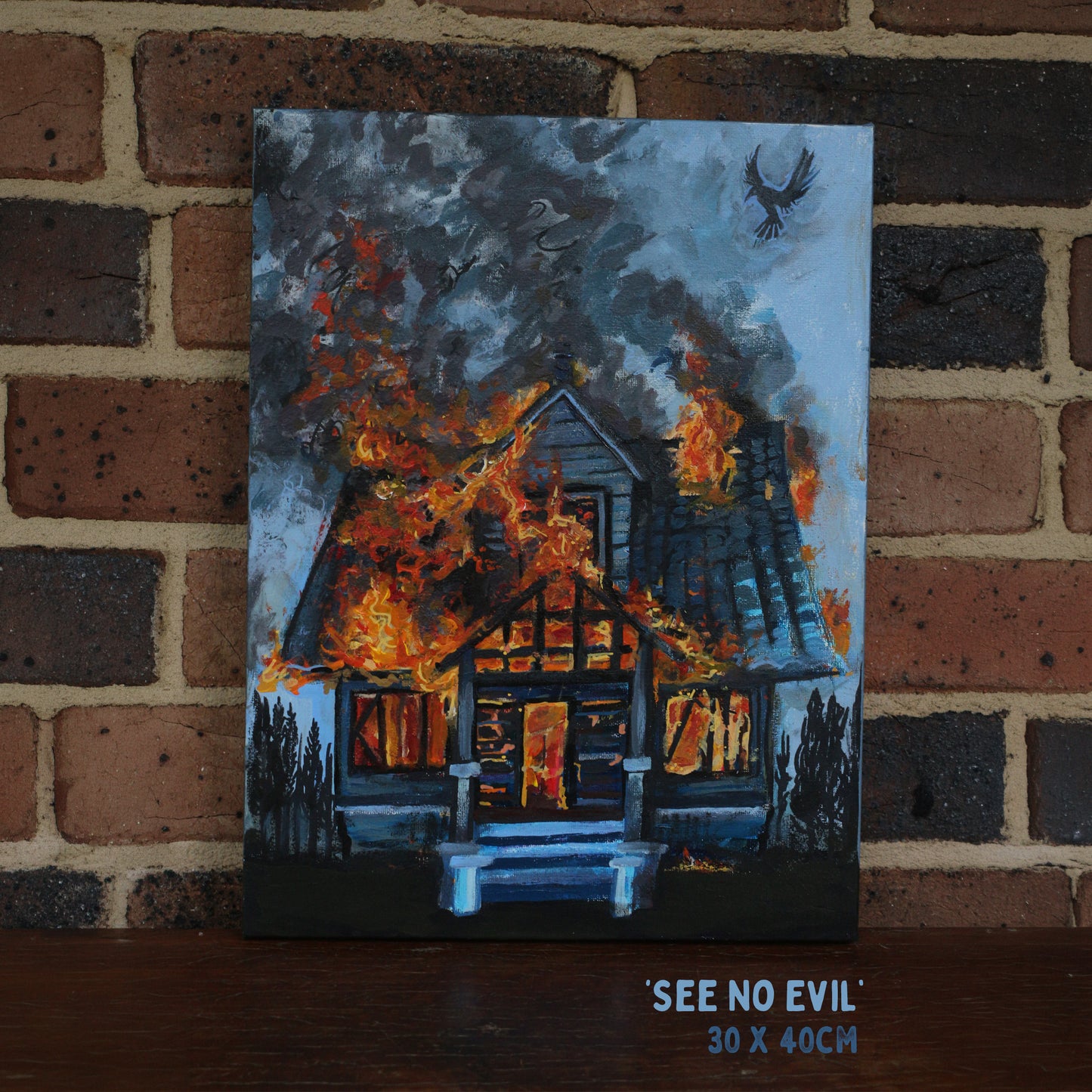'See No Evil' - Original mixed media on canvas