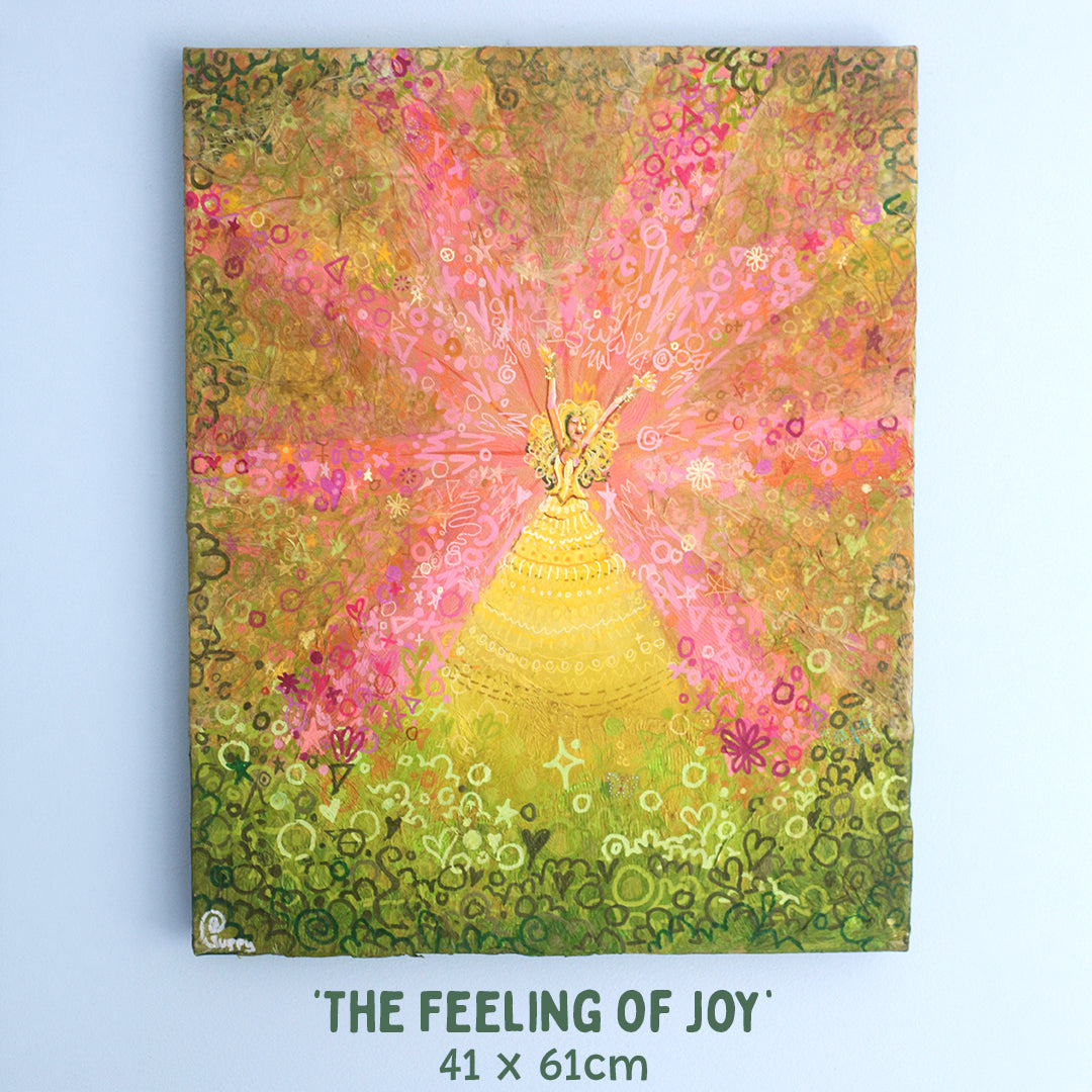 'The Feeling of Joy' - Original mixed media painting