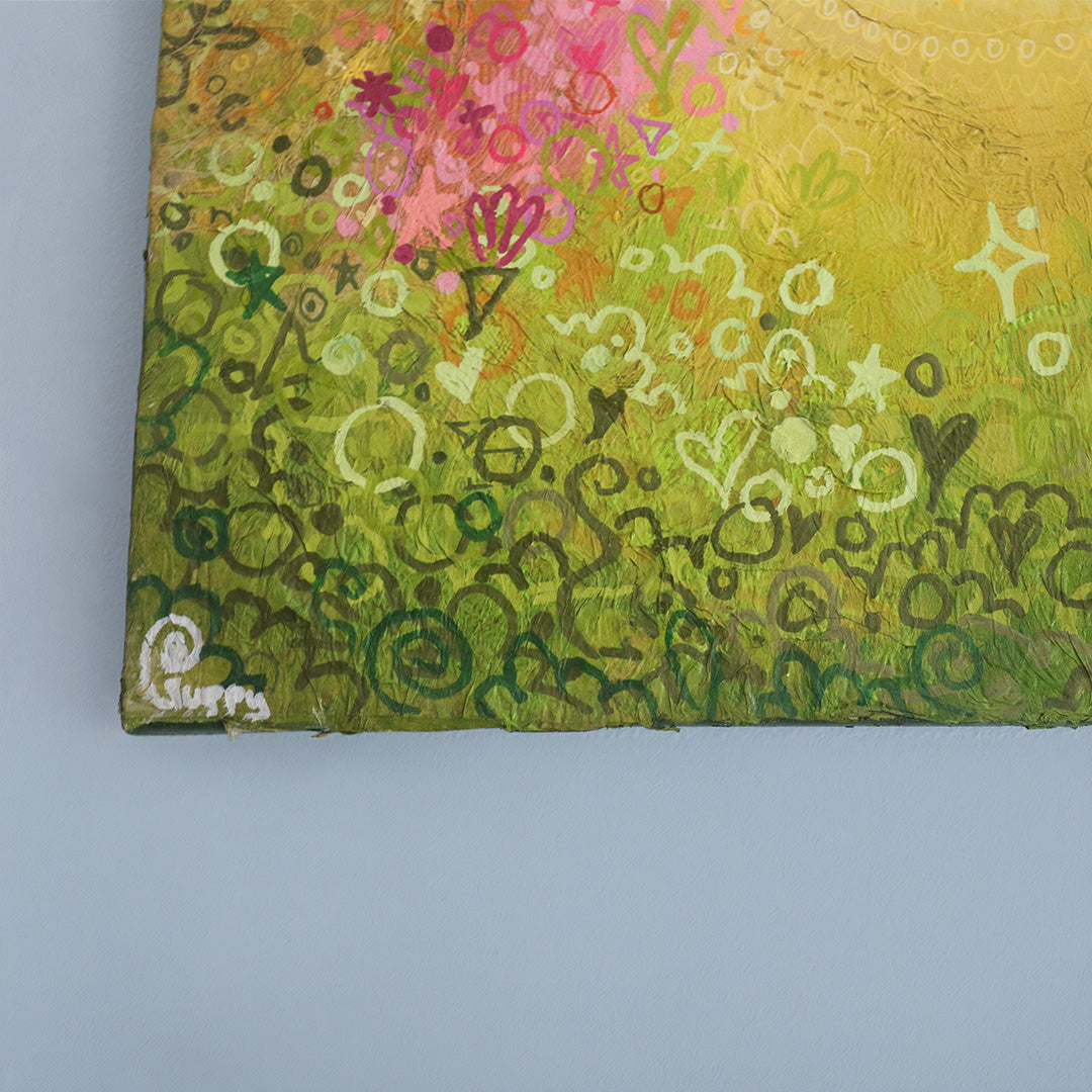 'The Feeling of Joy' - Original mixed media painting