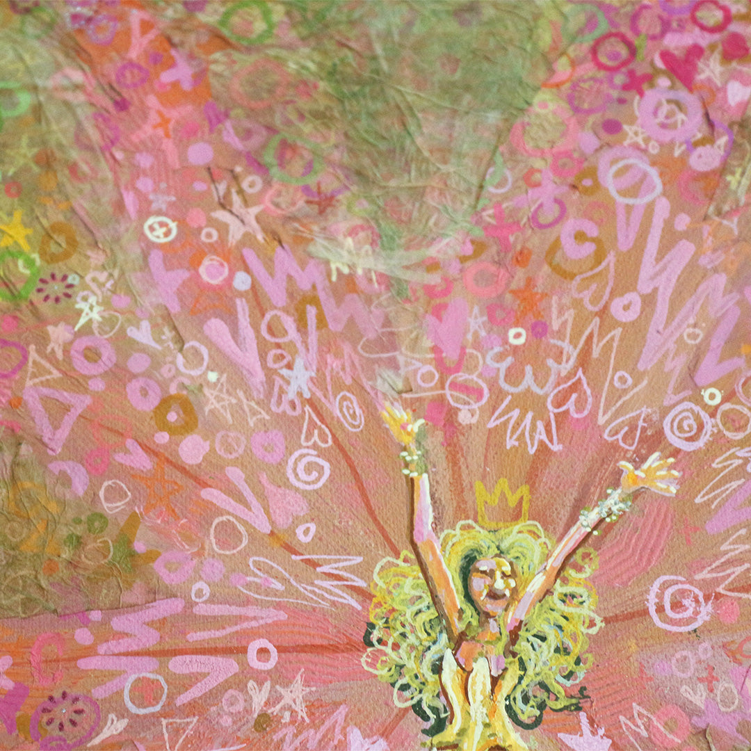 'The Feeling of Joy' - Original mixed media painting