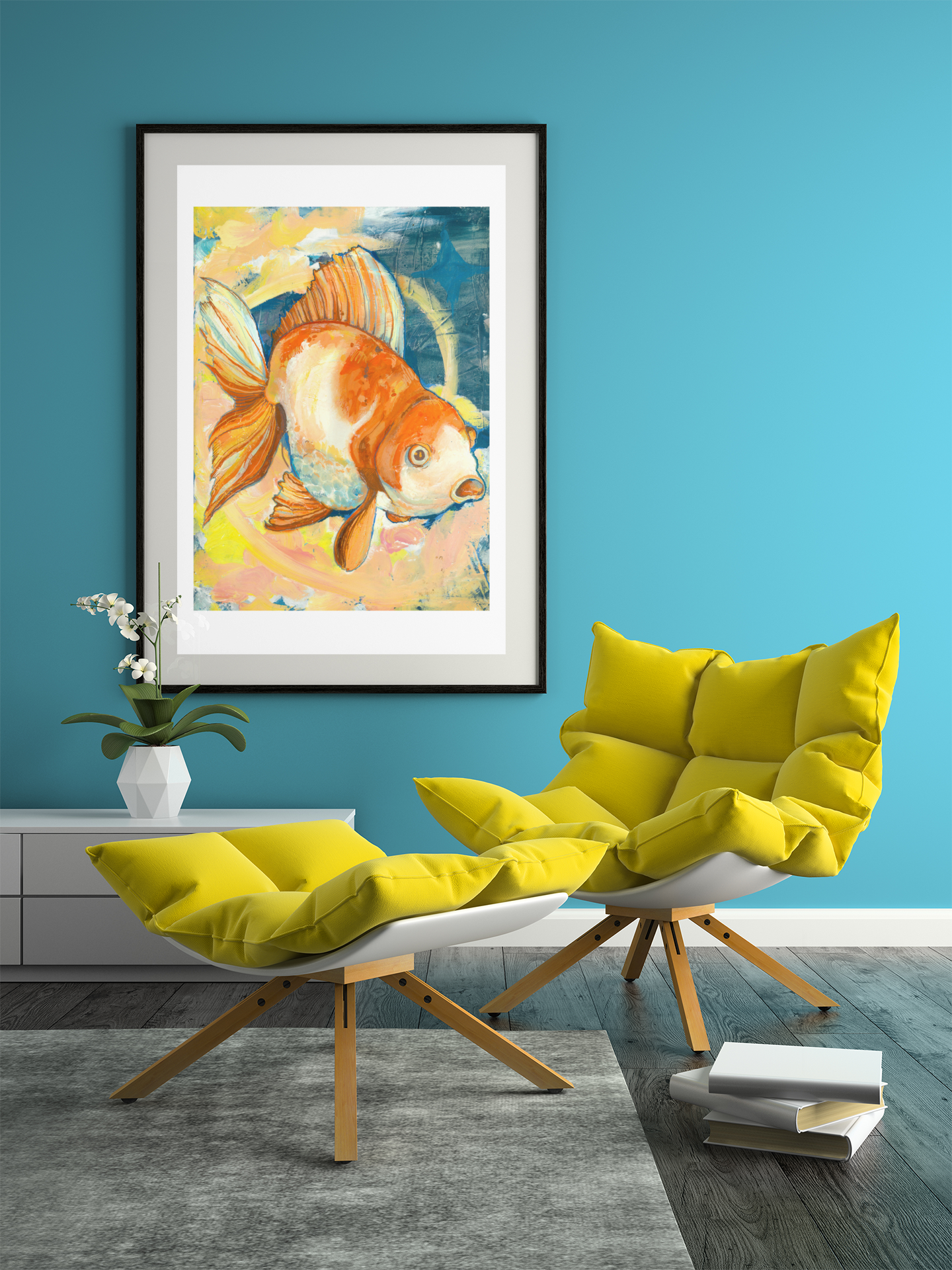 'Jules The Fish' - Premium Semi-Glossy Paper Poster